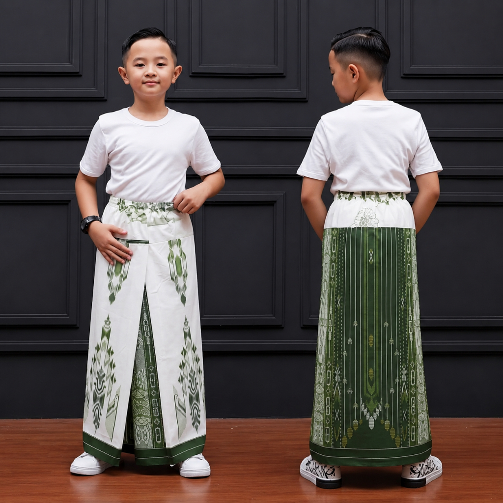 ผ้าซิ่นสําเร็จรูปสําหรับเด็กผู้ชายลายรวมลายริ้วล่าสุดสําหรับเด็กอายุ 3-14 ปี