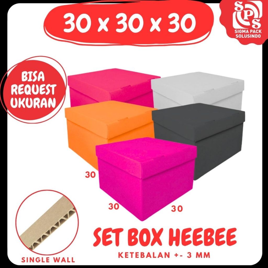 กล่องของขวัญ 30x30x30/30x30x20/30x30x15/30x30x10 Hee Bee Box Set / Gift Doll Box Packing Hampers Bir