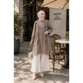TUNIK JUMBO BAHAN KATUN ROYAL BORDIR NYAMAN DIPAKE KODE P / K BY FAJAR COLL