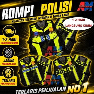 ROMPI POLISI JARING ASLI LANTAS BORDIR FREMIUM TERLARIS | ROMPI POLRI TERBARU LANTAS JARING