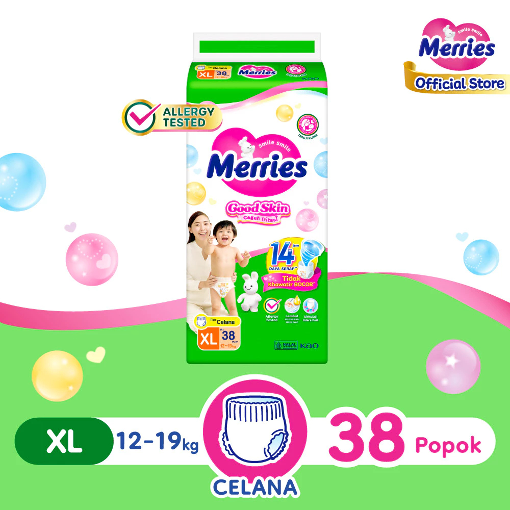 Merries Good Skin XL38 ผ้าอ้อมเด็ก