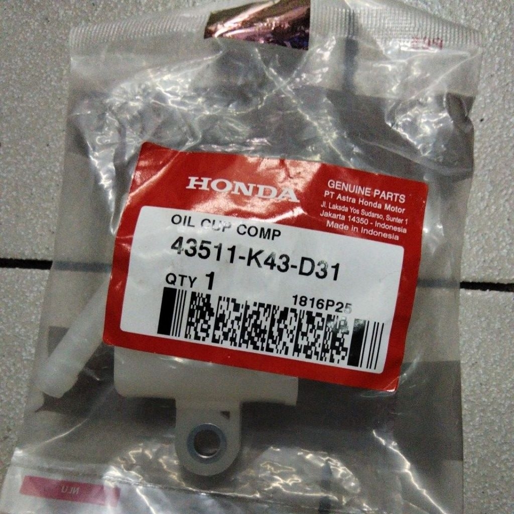 45511K43D31 – ถ้วยน้ํามัน COMP, ตะแกรงน้ํามันเบรกหลัง CB 150R ใหม่, CBX, CBR 150R, CBR 250, SUPRA GT