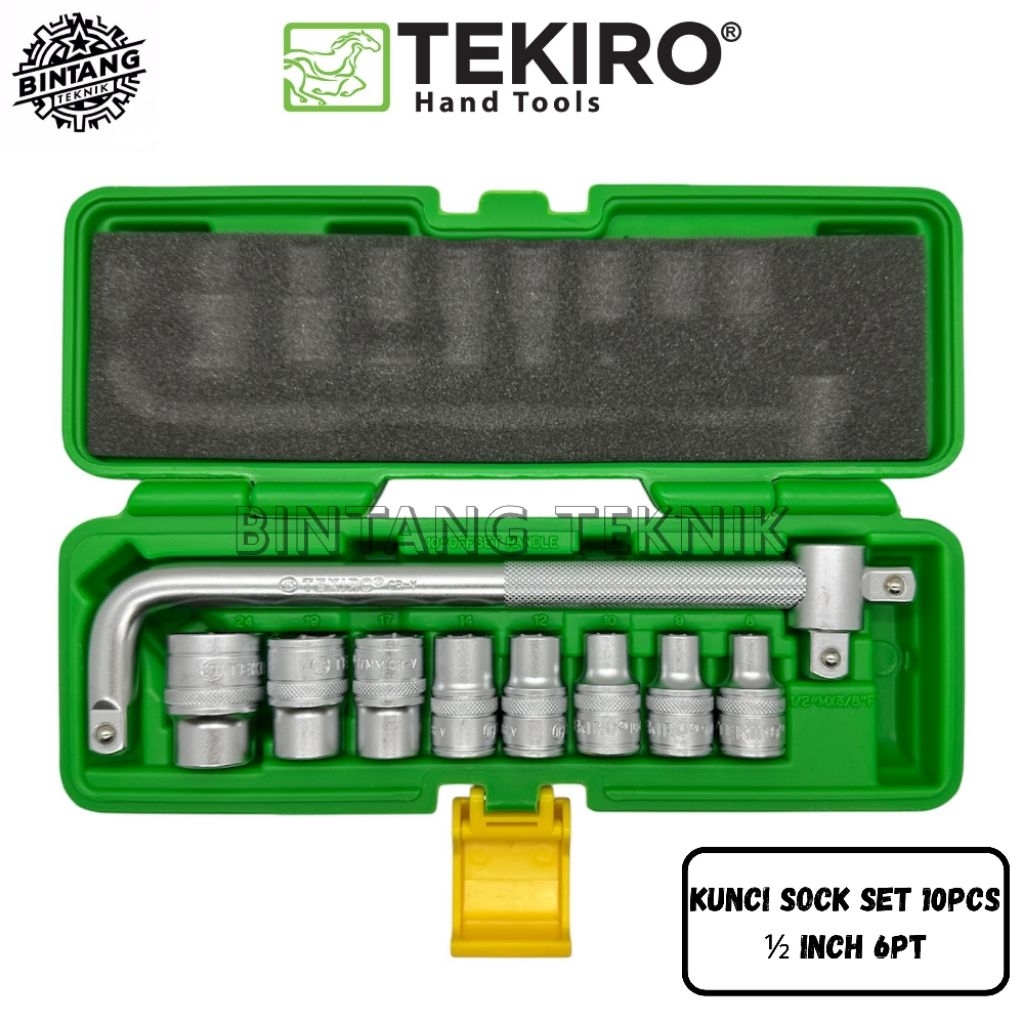 TEKIRO 10PCS (8-24MM) SOCKET WRENCH SET / TEKIRO SOCKET WRENCH SET