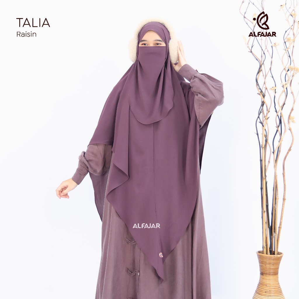 Alfajar - Khimar Bergo Non Pad TALIA Material Sabrina anti UV Free Cadar Tali