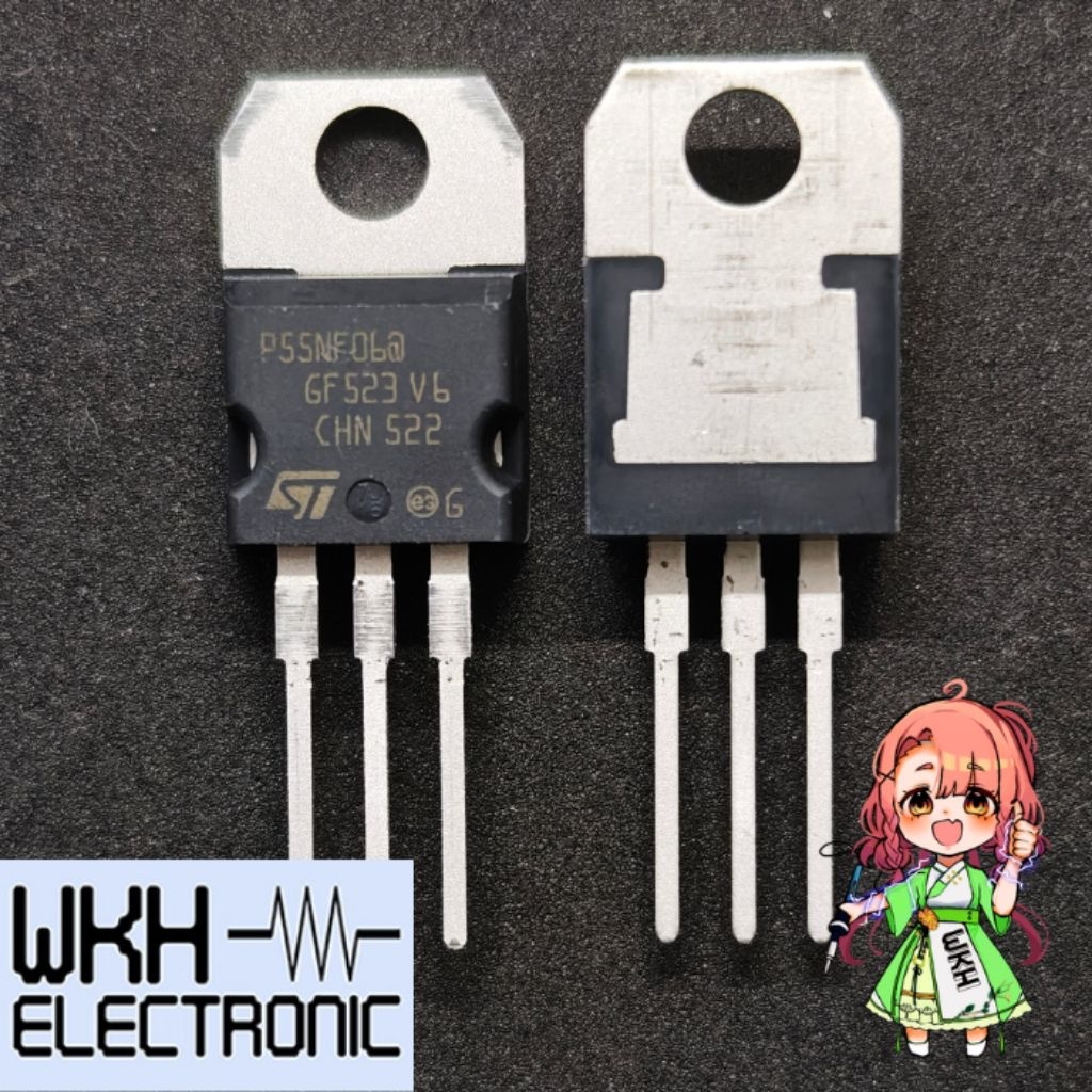 ต้นฉบับ P55NF06A STP55NF06 P55NF06 55N06 50A 60V N-Ch MOSFET TO-220