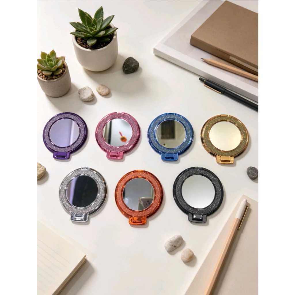 HP Magsafe Mirror Phone Stand Holder Magsafe Mirror Phone Stand Holder เลนส์กลิตเตอร์