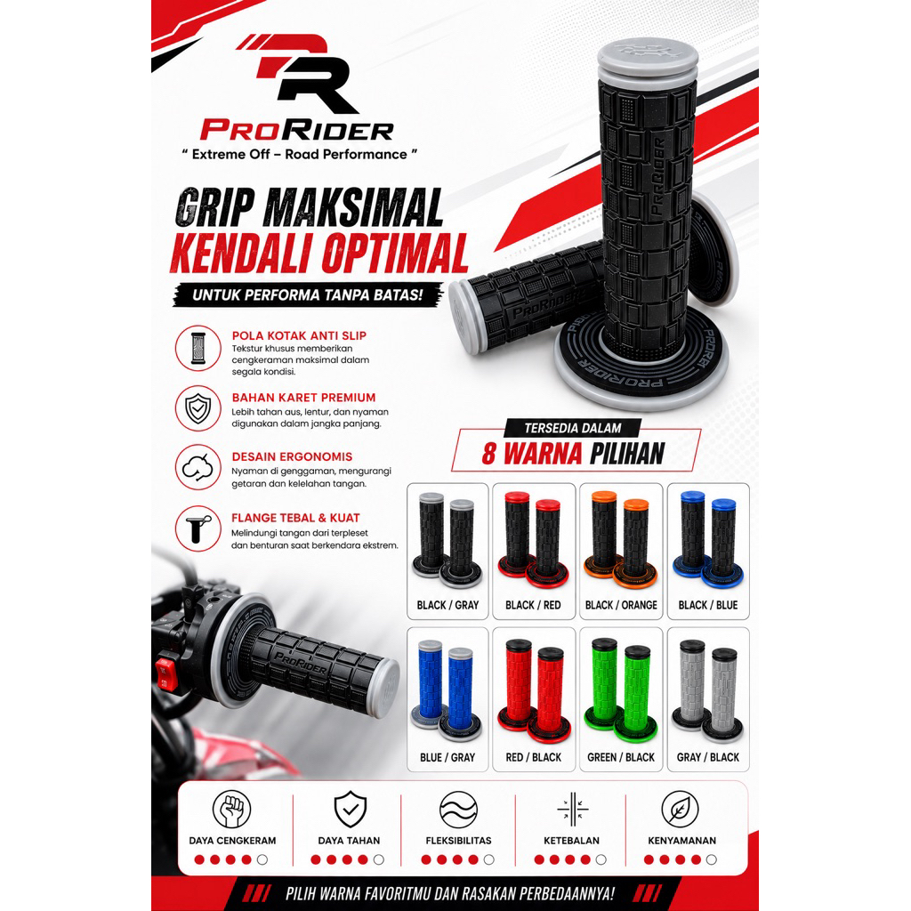 Prorider Official Store Provider Handgrip รุ่น Scott Mellow Box Motif หมอนด้านบน Anti-Slip สําหรับทุ