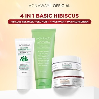 ACNAWAY Bundle 4 in 1 Acne Care, Defense & Basic Skincare | Rangkaian Lengkap untuk Kulit Berjerawat & Sensitif facial wash cleanser moisturizer gel moist cream acne spot acne treatment gel mask mugwort masker