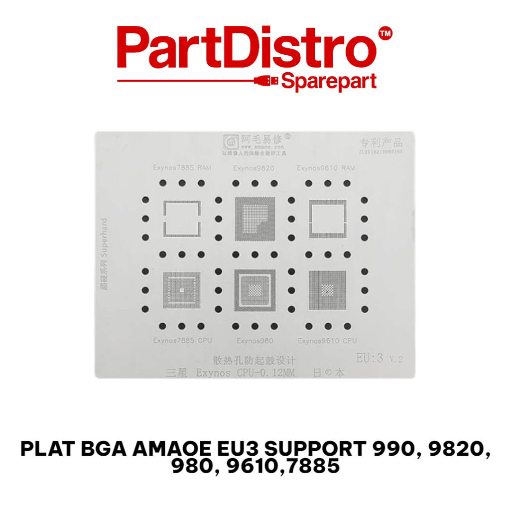 AMAOE EU3 IC MOLDING PLATE / AMAOE EU3 BGA PLATE SUPPORT 990, 9820, 980, 9610,7885