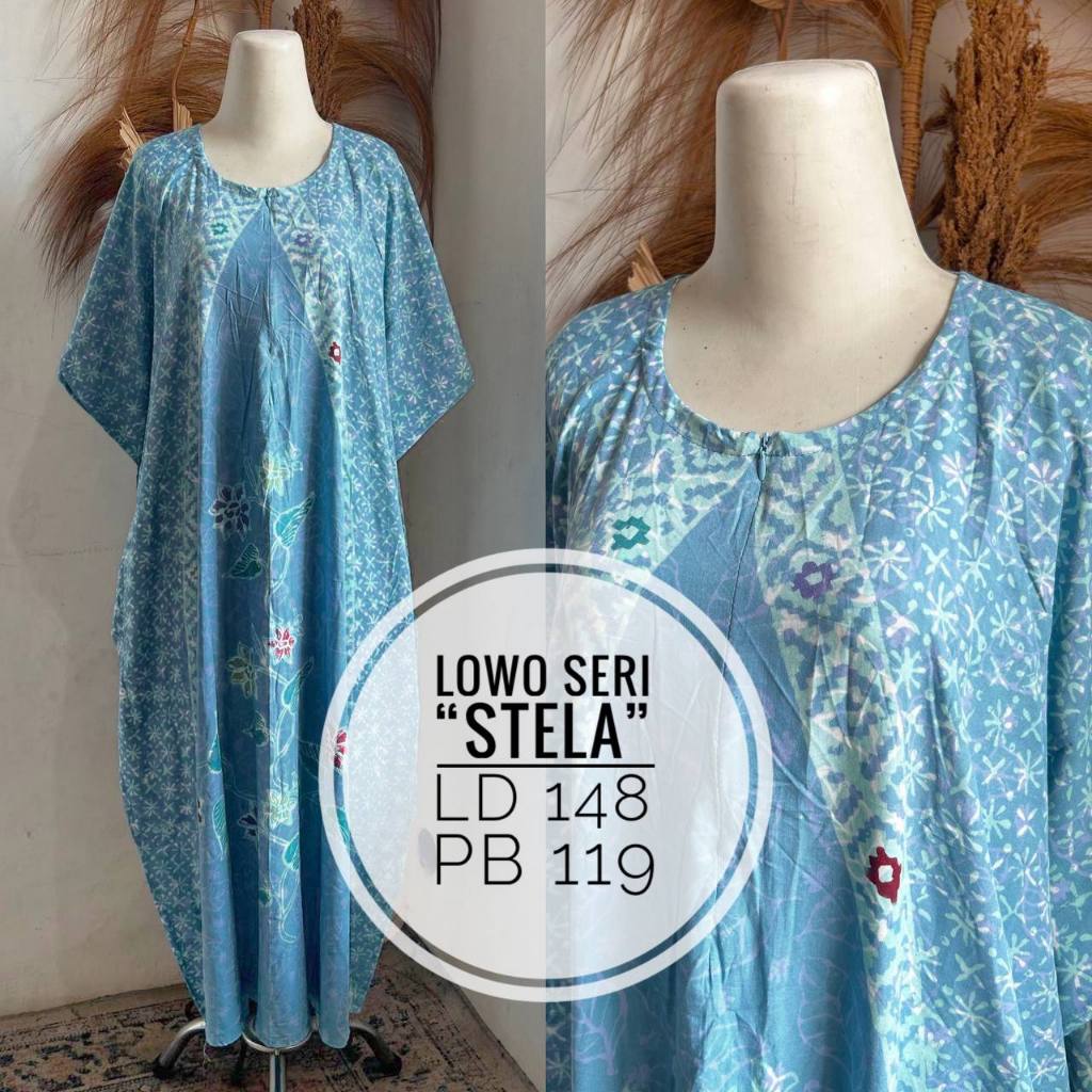 LD 148 Daster Lowo Batik Cap Pekalongan Kalong Busui ผ้าเรยอน Super Jumbo Pekalongan Daster เรยอน Super Cool Daster Lamoza Batik rina lia zera sl