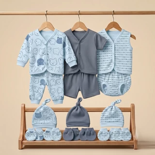 Ummababyshop ชุดของขวัญทารกแรกเกิด 12 ชิ้น อุปกรณ์เด็กแรกเกิด Swaddling ผ้าอ้อม ถุงมือ หมวก สีเหลือง 0 6 เดือน 12.12