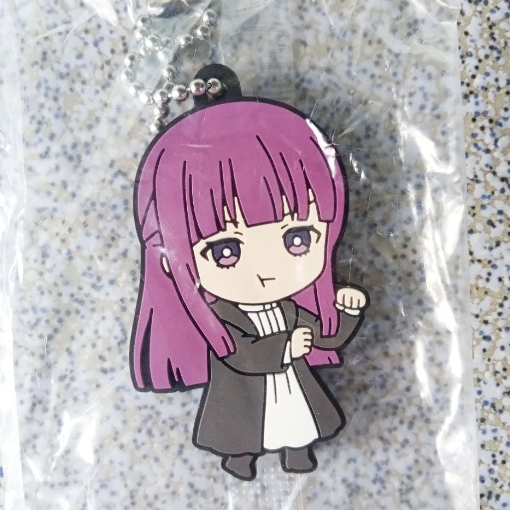 FRIEREN: สินค้าอย่างเป็นทางการระดับเกินการเดินทาง พวงกุญแจยางเฟิร์น อะนิเมะ merch gachapon