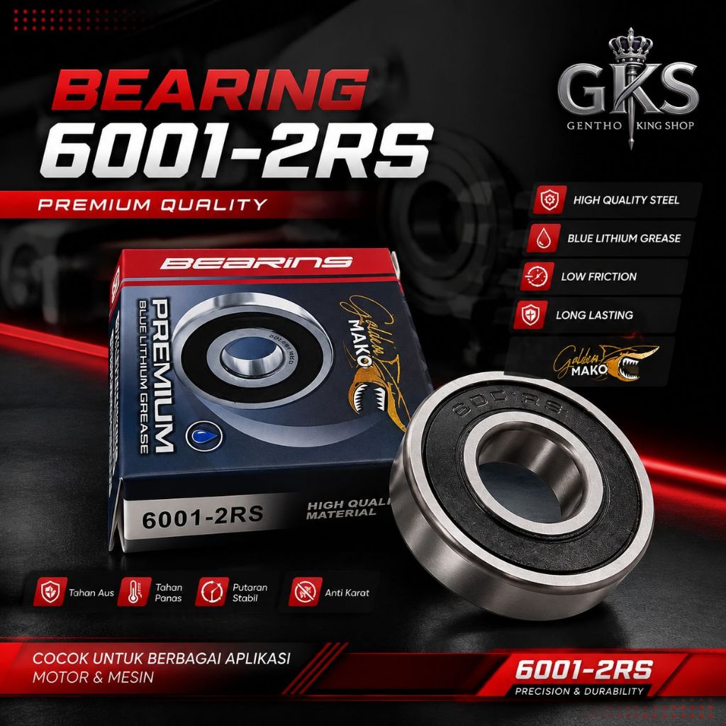 BEARING LAHER 6001-2RS GOLDEN MAKO