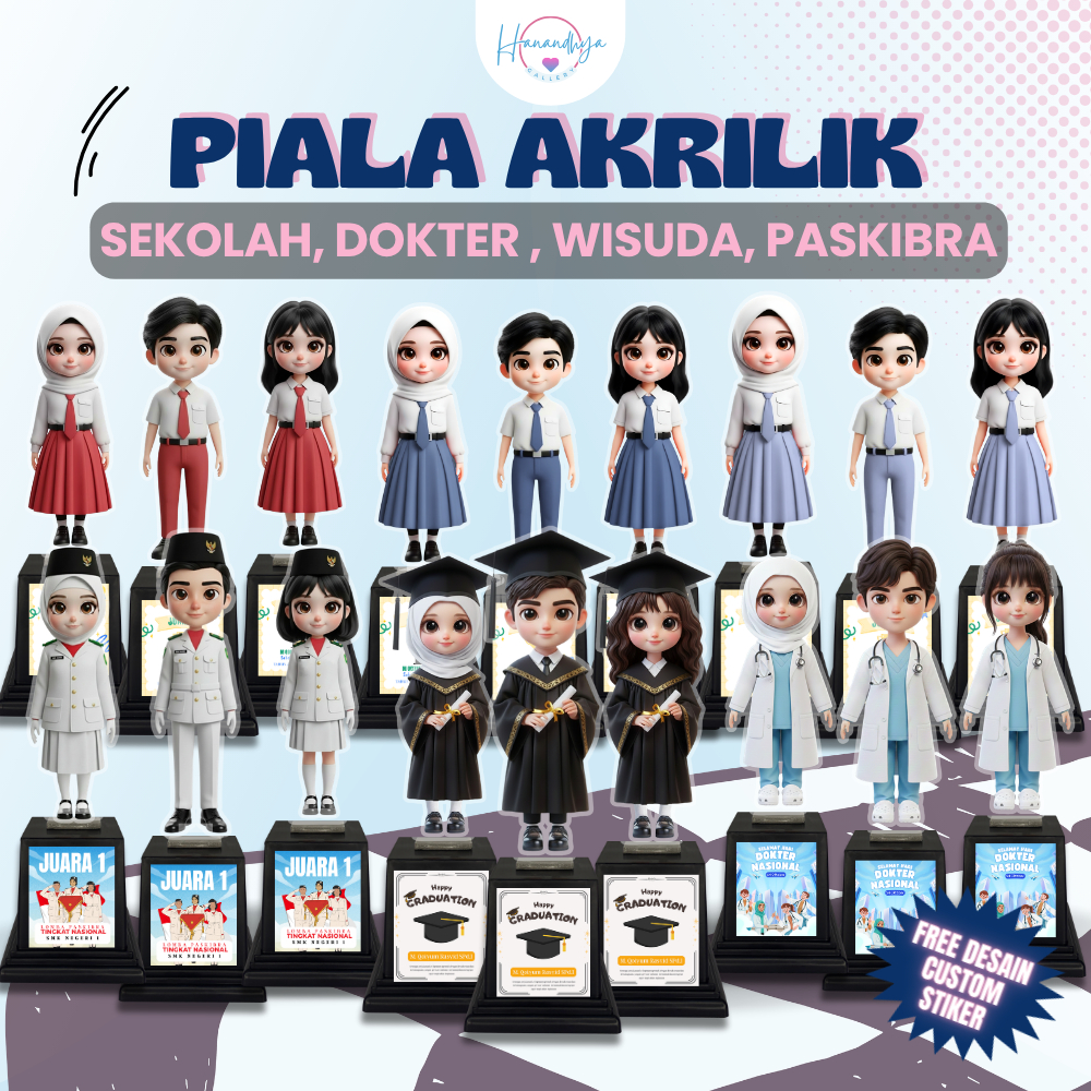 สติ๊กเกอร์ถ้วยอะคริลิกแบบกําหนดเอง, SOUVENIRS, MEMORIES และของขวัญ, SCHOOL UNIFORMS, GRADUATION, PAS