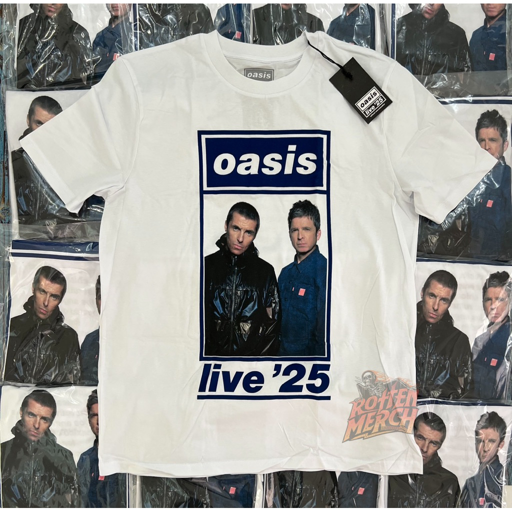 เสื้อยืดวง Oasis Live 25 Tour - Color Photo Live 25 สินค้าอย่างเป็นทางการ