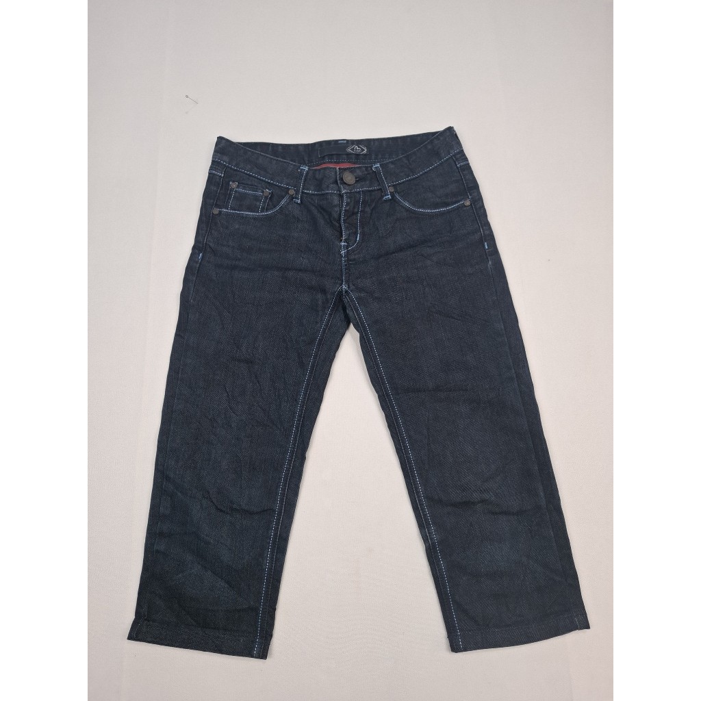 Original Evisu Jeans Shorts – Original Evisu Denim Shorts – Dark Wash Gull Logo