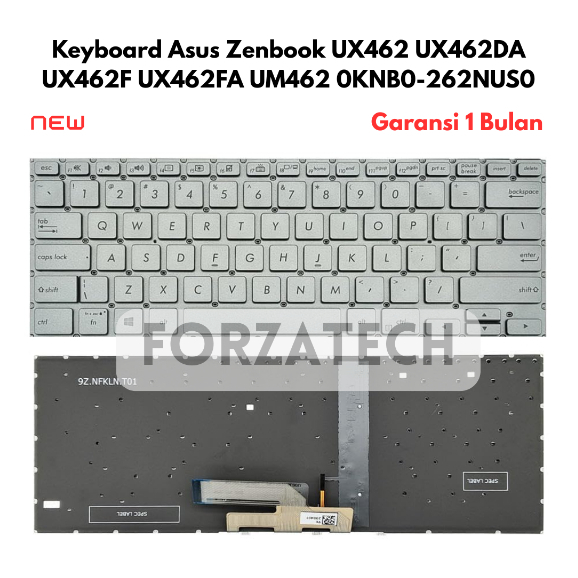 Asus Zenbook UX462 UX462DA UX462F UX462FA UM462 0KNB0-262NUS0 คีย์บอร์ดพร้อมการรับประกัน