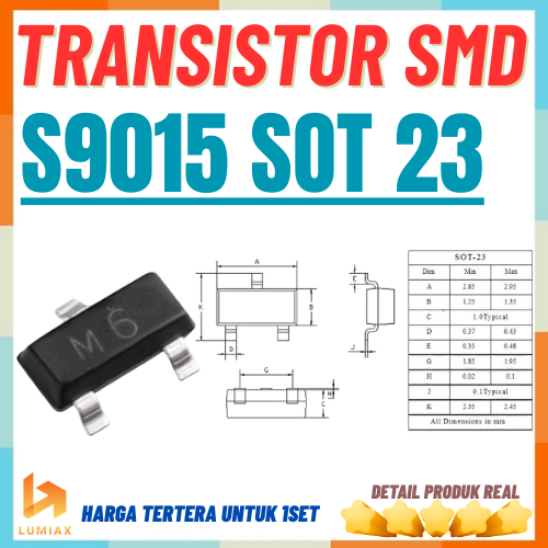 ทรานซิสเตอร์ SMD S9015 SOT-23 SOT23 9015 PNP