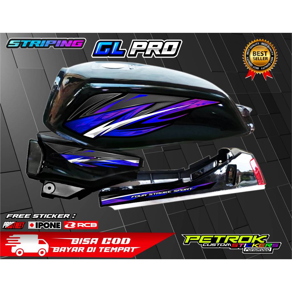 HONDA GL PRO - THUNDER FIRE VARIATION STRIPING / GL PRO MOTORCYCLE VARIATION STICKER LIST