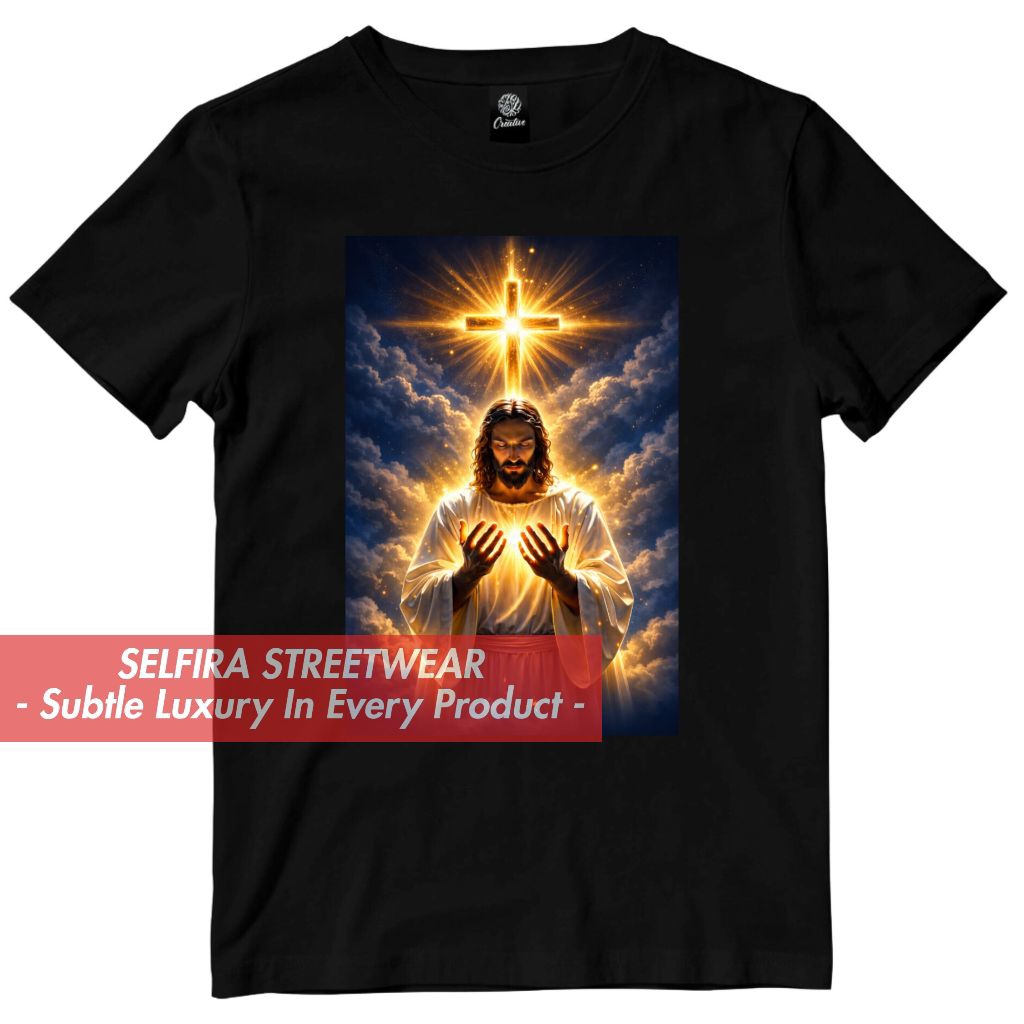 เสื้อยืด CAHAYA Spiritual of Glory Light: Divine Navy Glow
