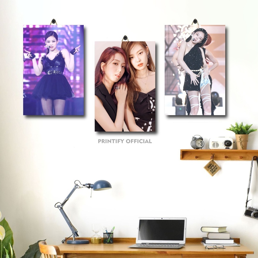 โปสเตอร์ไม้ Personil Kpop Blackpink / Printify Official / โปสเตอร์ห้องเด็กผู้ชาย /91D|BH16Q