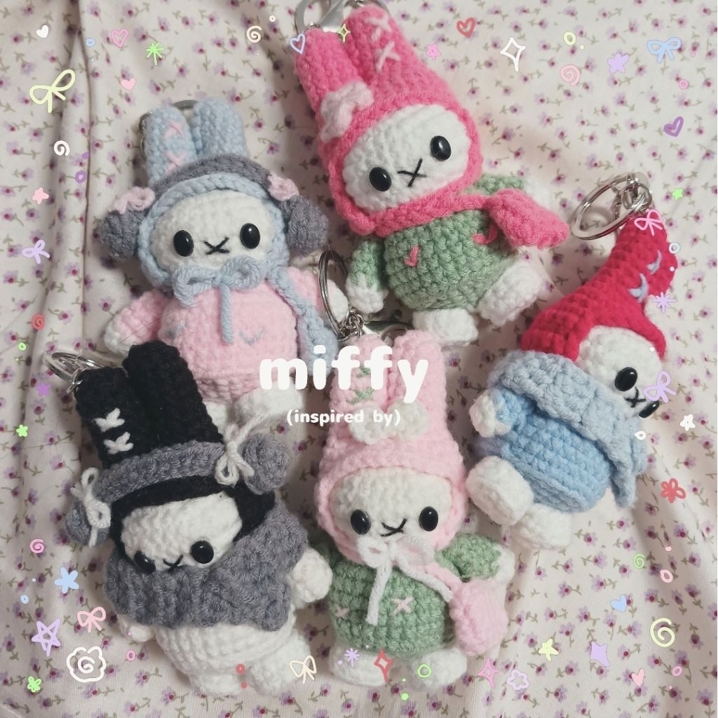 กระเป๋าพวงกุญแจโครเชต์ Bunny Miffy