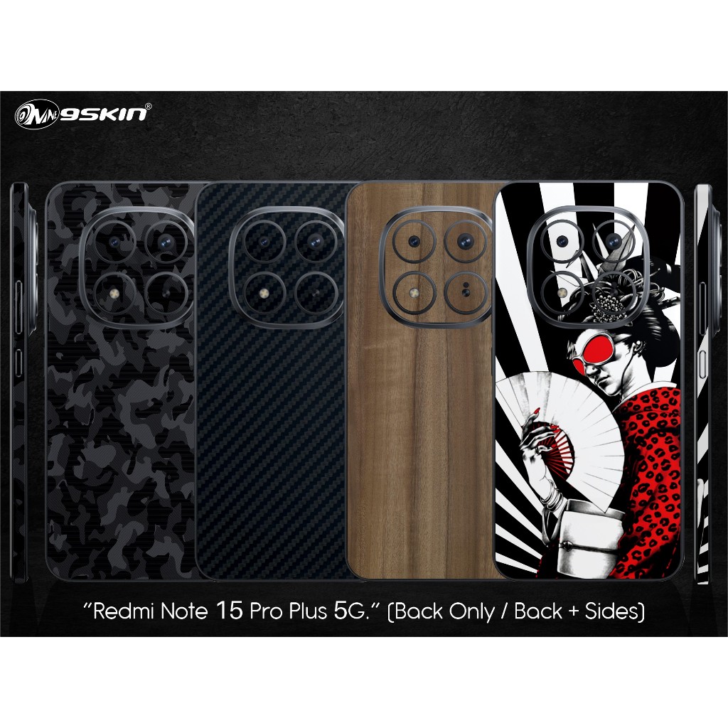 9skin Redmi Note 15 Pro Plus 5G Back Case Skin Custom Carbon Leather Special Texture