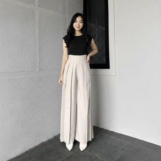 Lavie Pants - Cullote Palazzo Hightwaist Celana Panjang Wanita - Celana Kantor Formal Casual - Celana Panjang Korean Style
