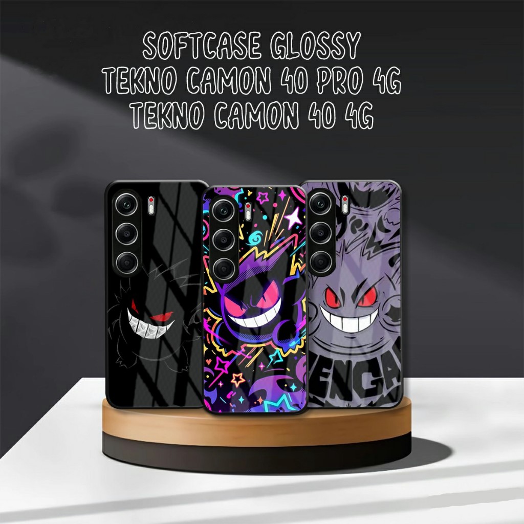 HP Softcase Glass Kaca TEKNO CAMON 40 PRO ใหม่ [KS408] เคส Kaca CAMON 40 PRO | เคสกระจก TEKNO CAMON 
