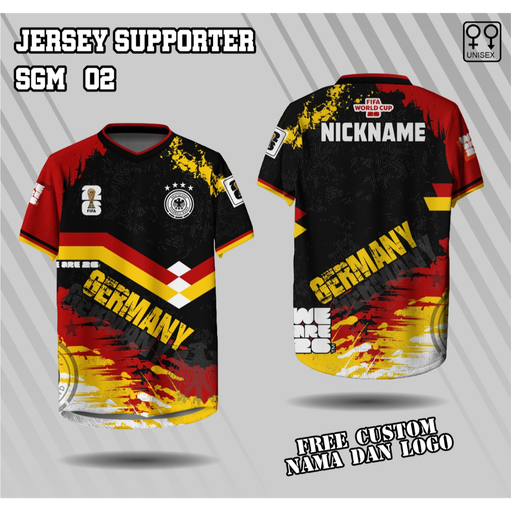 Jersey world cup 2026 Germany Full Printing Jersey Germany world cup 2026 Fans Supporter วัสดุนูนล่า