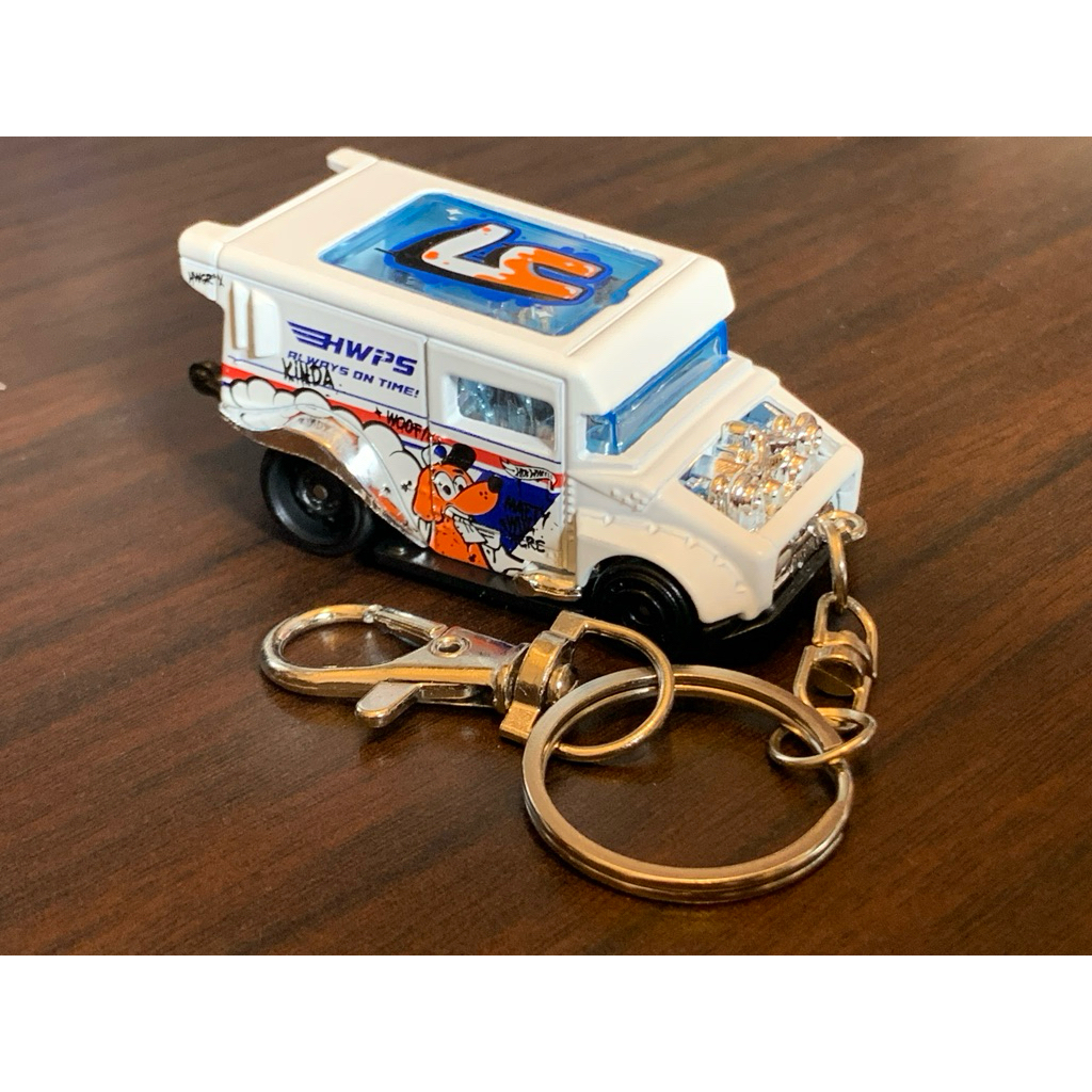 พวงกุญแจ GANTUNGAN Hot Wheels MAILED IT! พวงกุญแจสั่งทําสีขาว HWPS
