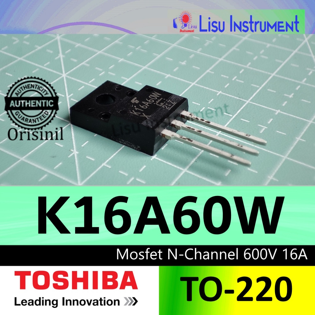 K16A60W Mosfet N-Channel 600V 16A TK16A60W TO-220 TOSHIBA เดิม
