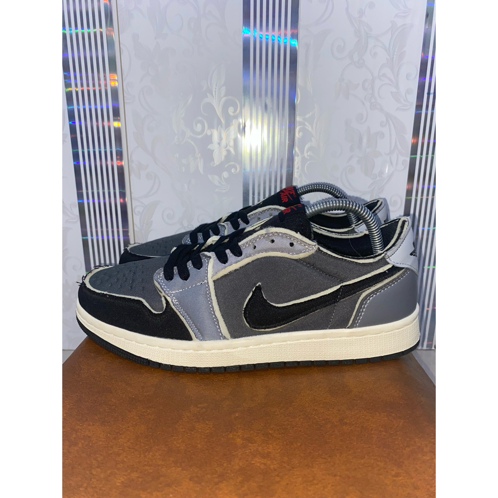 รองเท้าผ้าใบลําลอง N 1 K 3 41R J0rd4n 1 R3tr0 L0w OG Ex Dark Smokey Grey