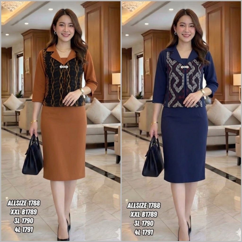 Redbluee Dress เสื้อกั๊ก Scuba Blazer วัสดุทอพรีเมี่ยม Motif Rb 1788 Leq [สามารถยูนิฟอร์มได้]