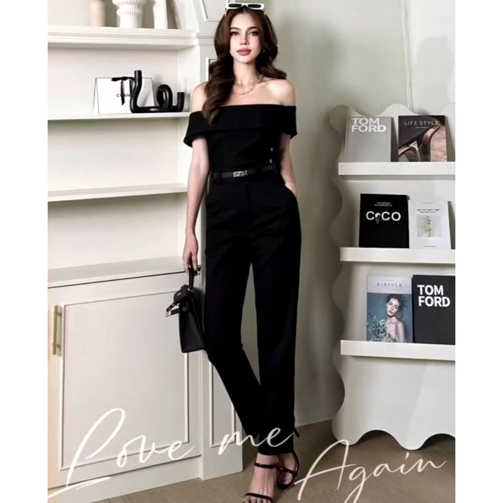 Valana pants cotton candy import bkk พร้อมสีดํา ไซส์ m yes