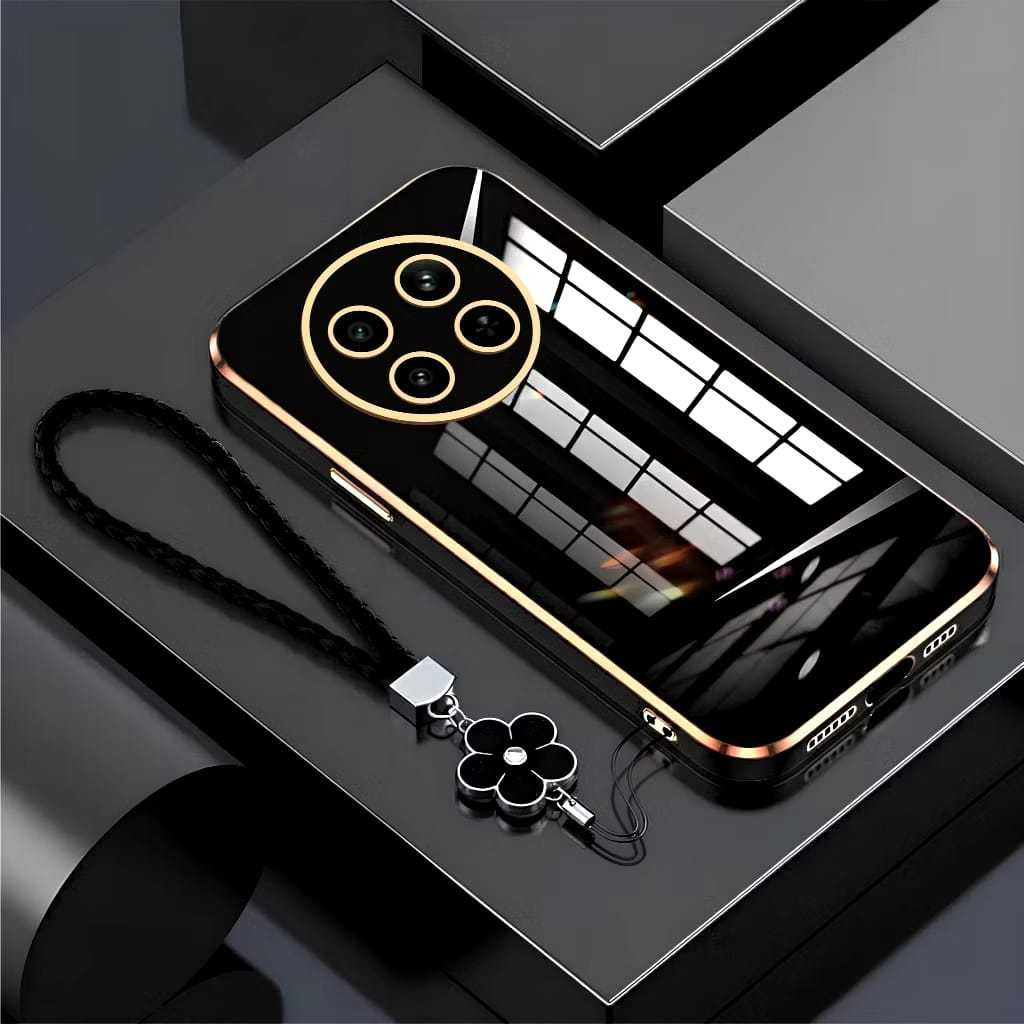 Realme 12 5G 13 5G 13 Pro 13 Pro Plus Luxury Glossy พร้อมเชือกเส้นเล็กดอกไม้ Manis Store