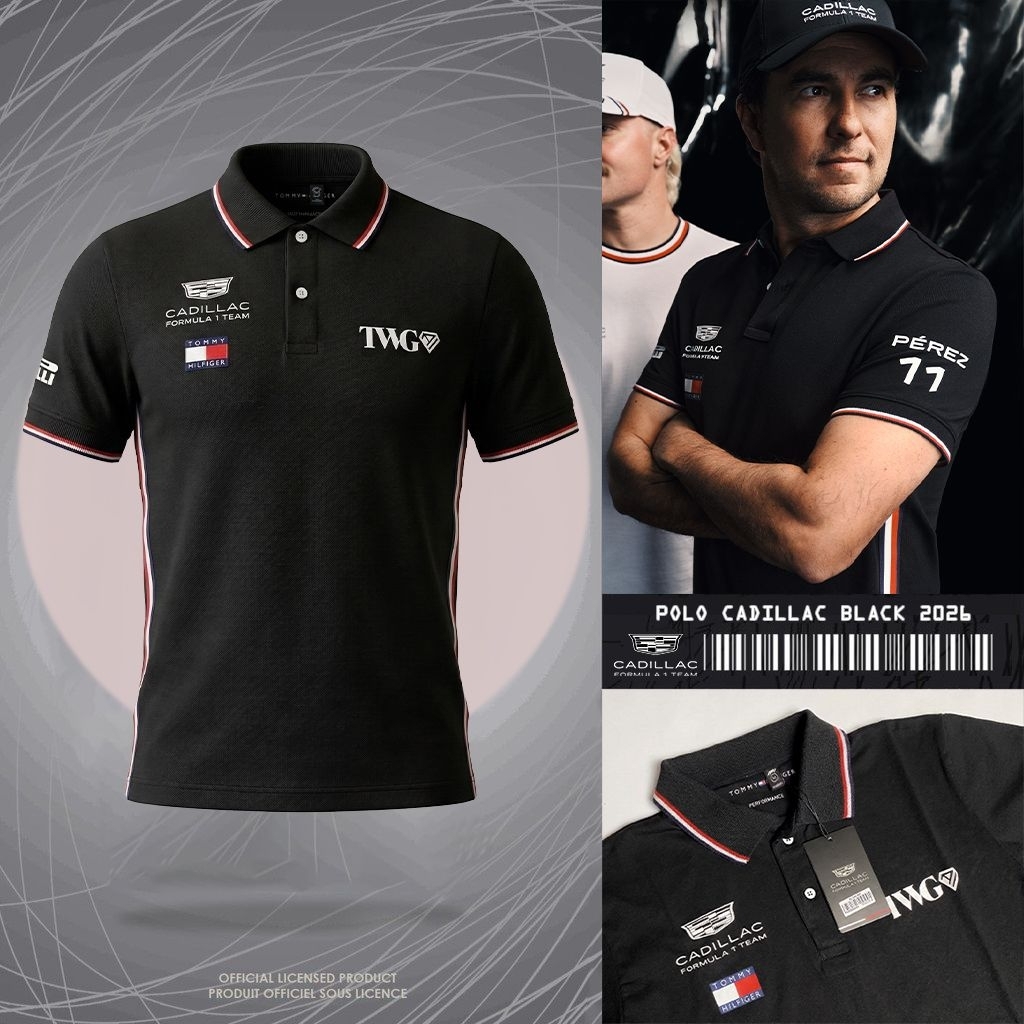 เสื้อโปโลทีมแข่ง Cadillac Black 2026
