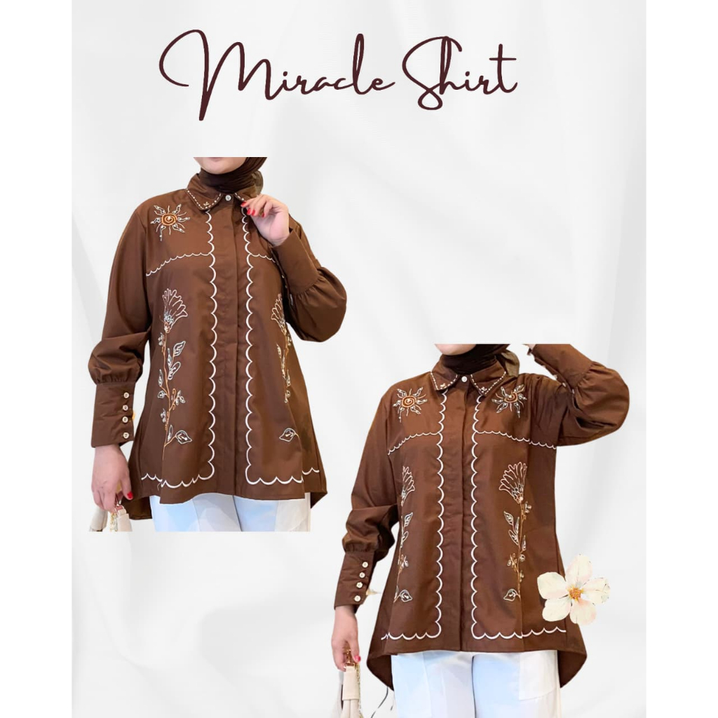 MIRACLE SHIRT BY CATCHI I STAY STYLISH WITH OUR NEW COLL EMBROIDERY SHIRT