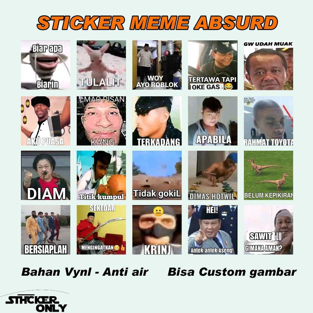 สติ๊กเกอร์ Abstract Meme | สติ๊กเกอร์ มีม กันน้ํา เนื้อหาเยอะ