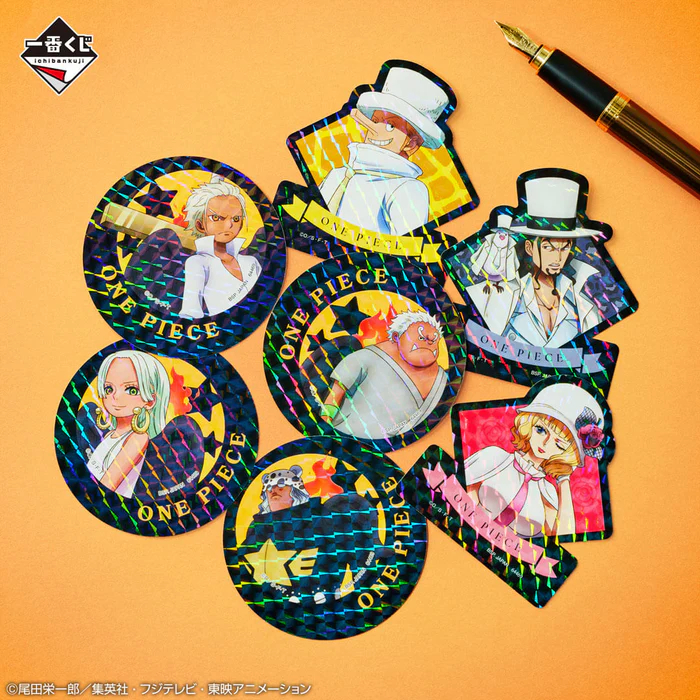 ICHIBAN KUJI ONE PIECE ชุดสติ๊กเกอร์ CP 0 & Serahim EGGHEAD