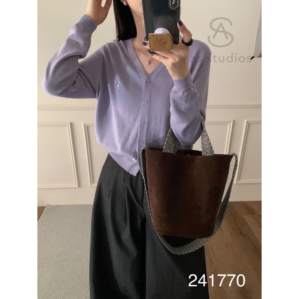 [LC] ONE-K 241770 V-NECK KNIT CARDIGAN