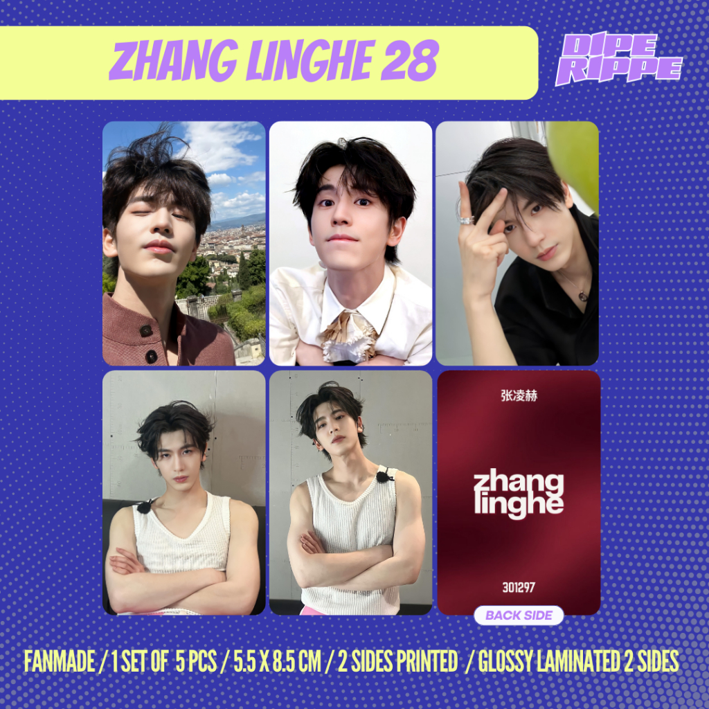 CDRAMA - [1 ชุดเนื้อ 5 ชิ้น] ZHANG LINGHE PHOTOCARD