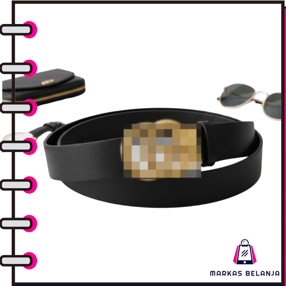 MARDAS FB02 เข็มขัดหนังสีดําแฟชั่นเกาหลีสําหรับผู้หญิง Y1079