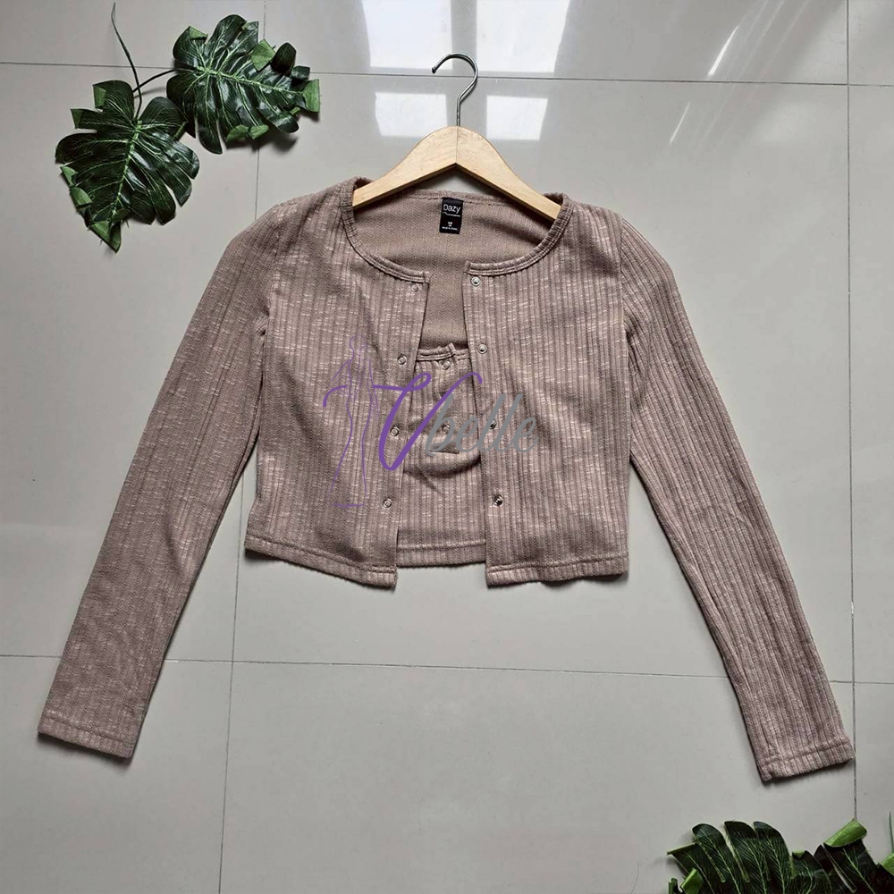 Dazy set เสื้อติดกระดุมด้านใน+ตัวนอก