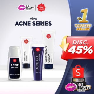 Viva Acne Gel Triple Action 15g | Lotion 30 ml | Whitening Cream 15g | Krim Jerawat | TnT Beauty