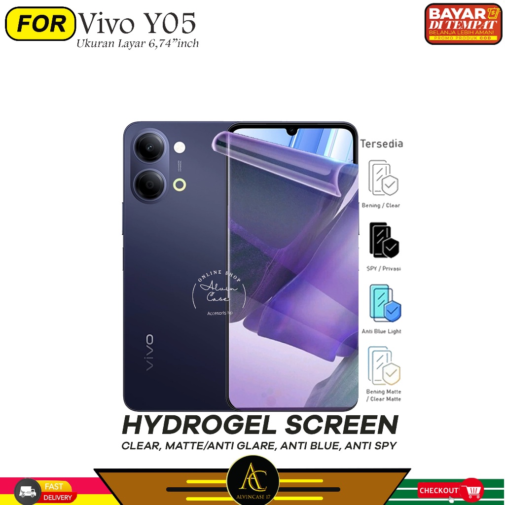 LAYAR Anti-Scratch Hydrogel Blue Matte Vivo Y05 YO4 เต็มจอ