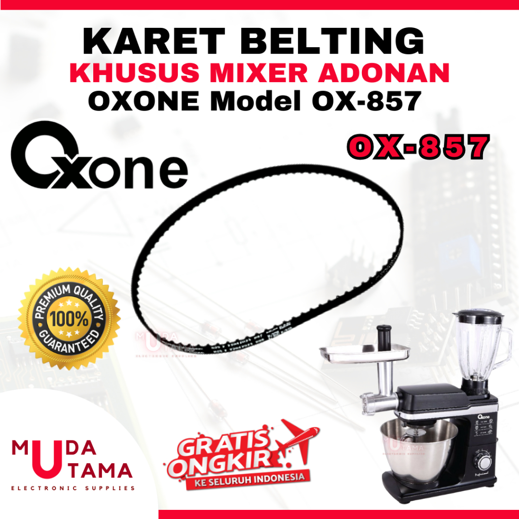 OXONE OX 857 MIXER RUBBER - OXONE OX857 BELTING - OXONE OX 857 MIXER VANBELT - OXONE 857 RUBBER MIXE