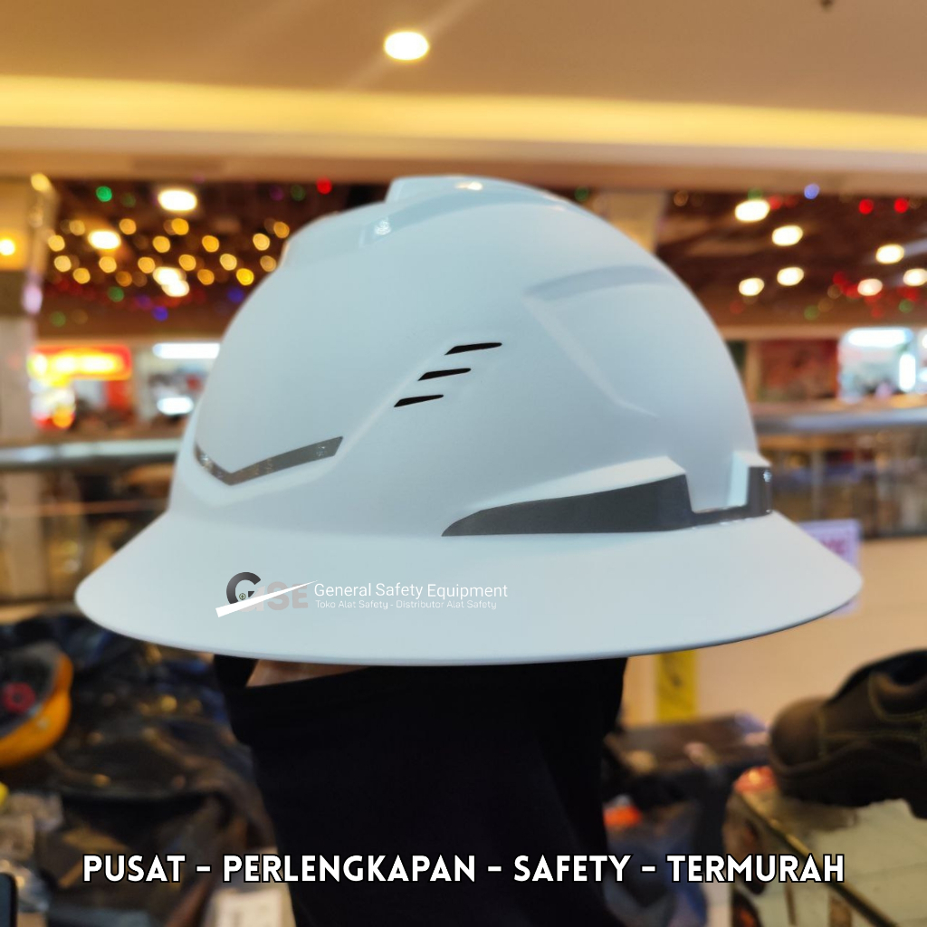หมวกนิรภัยโครงการยี่ห้อ MSA รุ่น Full Brim รอบใหม่ สีขาว ของแท้ 100%