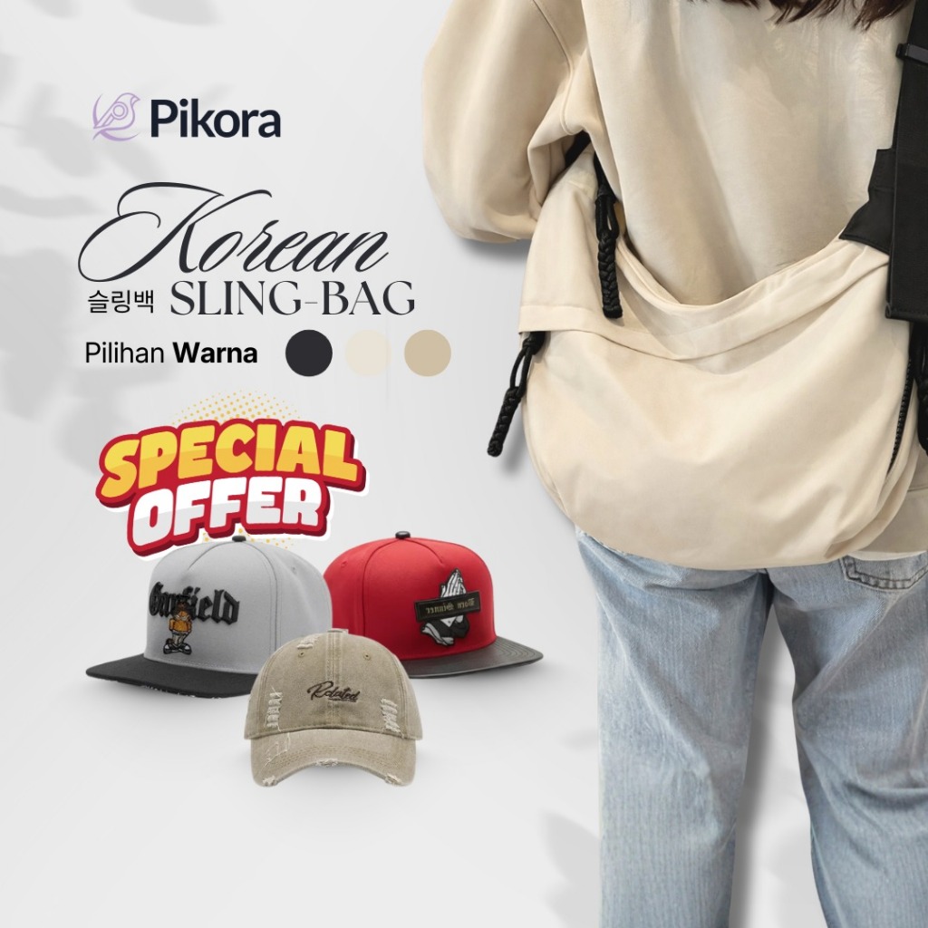 Y2K KOREA STYLE 3in1 Womens & Mens Sling Bag - กระเป๋ามอเตอร์ไซค์น้ําหนักเบา เหมาะสําหรับงานทุกวันแล