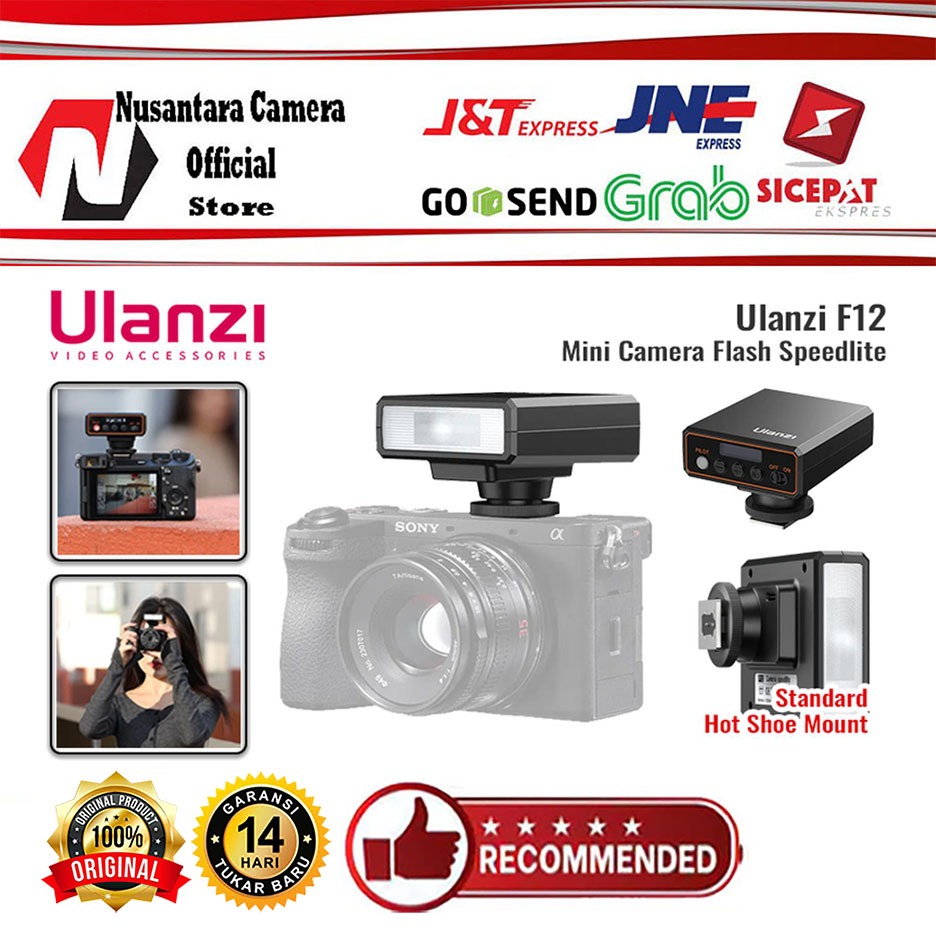 Ulanzi F12 Mini Camera Flash Speedlite Ulanzi F 12 Mini Portable Flash Camera รับประกันอย่างเป็นทางก